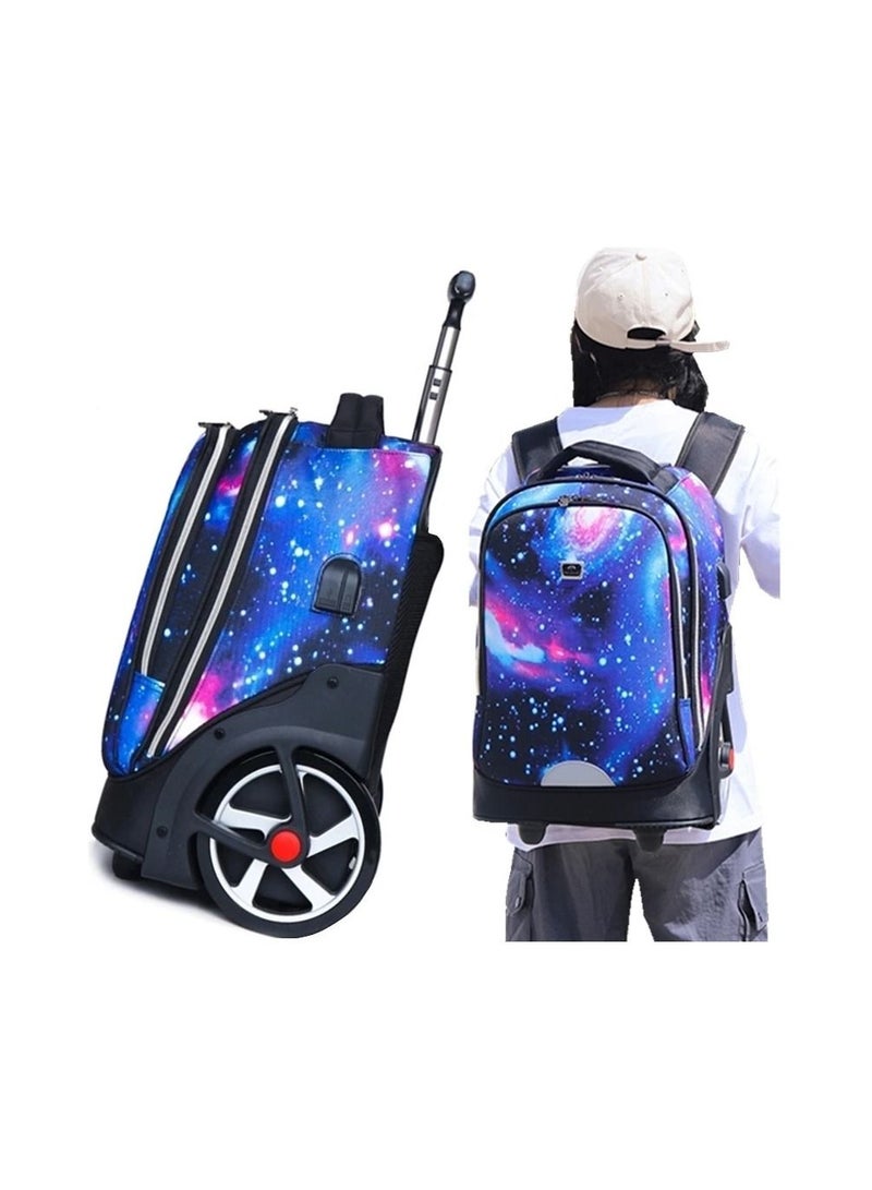 Trolley Bag Pack with big Wheels Large Capacity for office school and travel.
