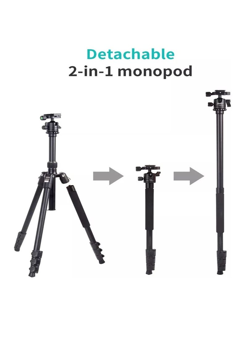 2-IN-1 Monopod tripod 360° Rotation Ball Head with Stable Hook 2-IN-1 Monopod Professional Tripod Stand for Tablet Mobile DSLR camera Action camera(Type 325-NB30)