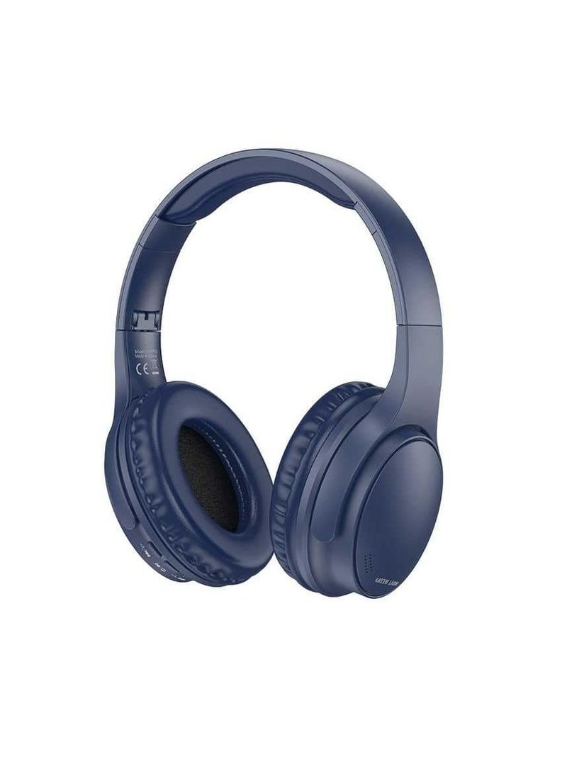 Comfort Plus Headphone Wireless Version 5.3 4mm Speaker 7 Hours Playtime Thin & Light Comfortable to Wear with Control Buttons - Blue