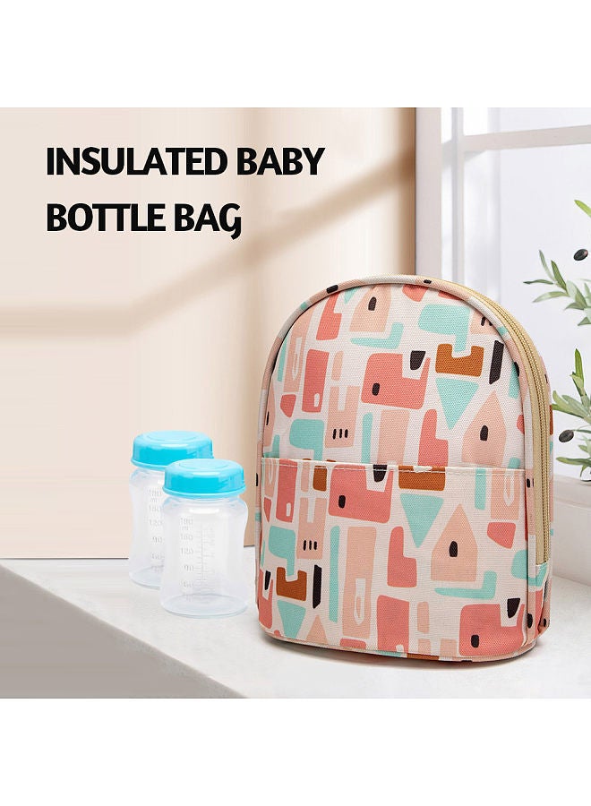 milk Cooler Bag Insulated Baby Bottle Bag Waterproof Baby Bottle Tote Bag Multifunction Nursing Travel Bag 3 Layers Insulation Easily Attaches to Stroller