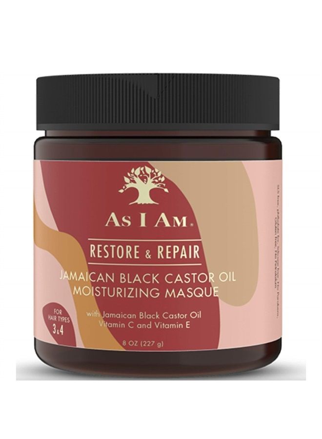 JBCO Masque - 8 ounce - Deep Conditioning & Hydration - Repairs and Restores Scalp Health - Vegan and Cruelty Free - Enriched with Nano Jamaican Black Castor Oil, Vitamin C, and Vitamin E