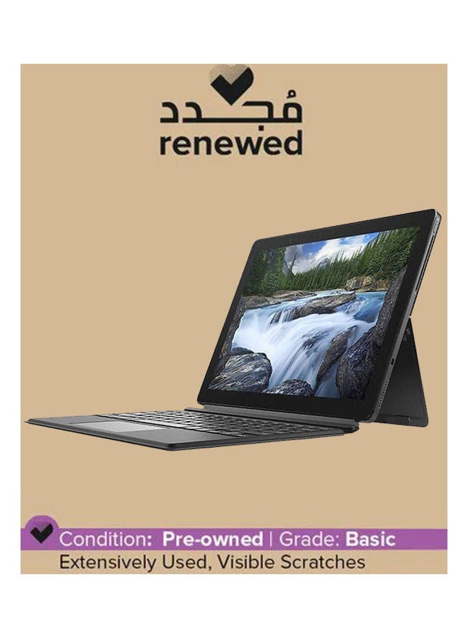 Renewed - Latitude 5290 2 in 1 Convertible Laptop With 12.3-Inch Display,Intel Core i5 Processor/8th Gen/8GB RAM/256GB SSD/Intel HD Graphics English Black