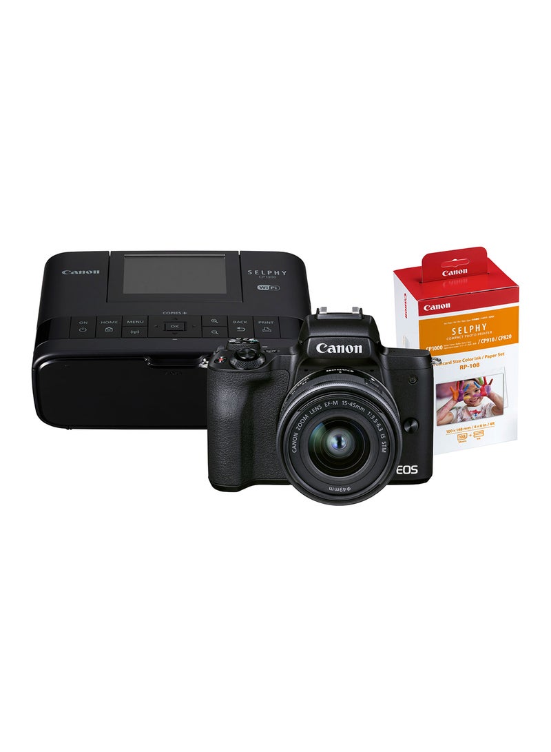 EOS M50 MKII BK 15-45 Plus CP1300BK RP108