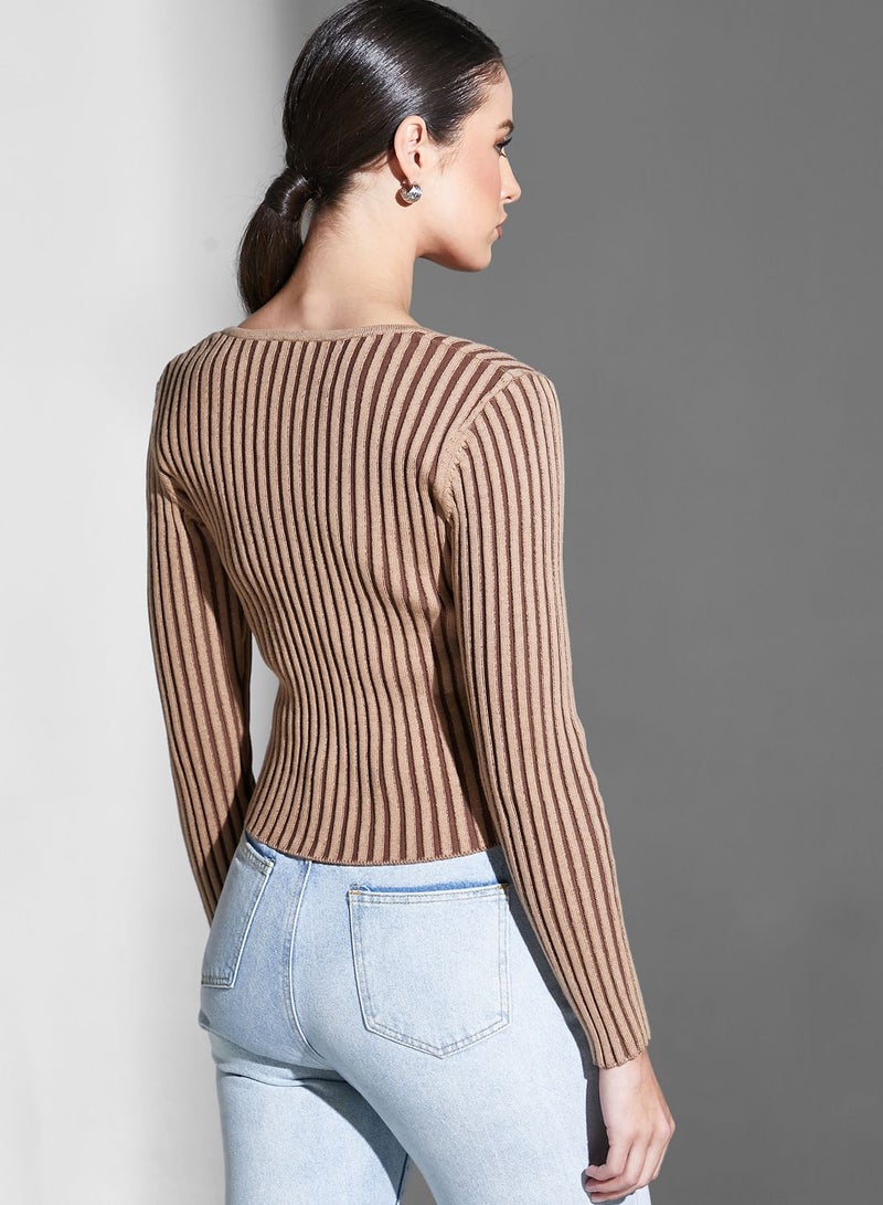 Long Sleeve Ribbed Top