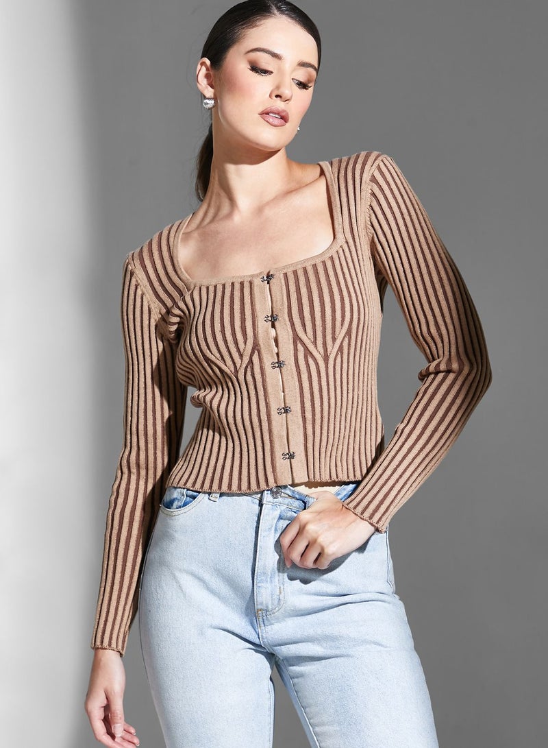 Long Sleeve Ribbed Top