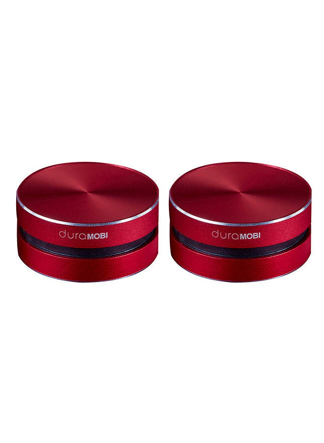 2 Packs Wirelessly BT Speaker Bone Conduction Speakers Mini Portable Loud Stereo Sound Built-in Mic Sound Box Red