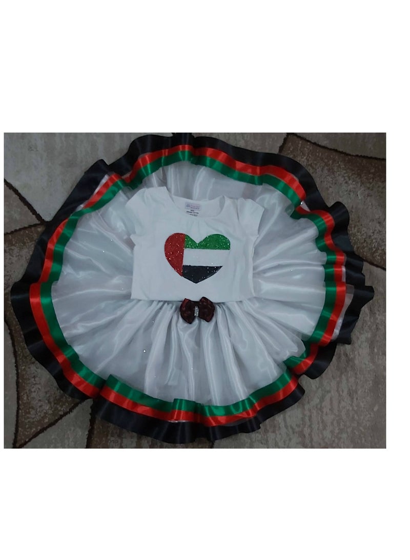 UAE National Day Costume T-Shirt And Tutu Skirt With Headband