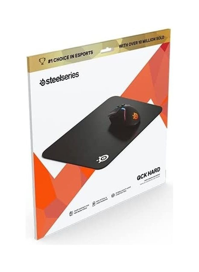 SteelSeries QcK Hard Gaming Mouse Pad - Enhanced Surface Texture - Optimized For Gaming Sensors - Durable Multi-layer construction - Size M - Black