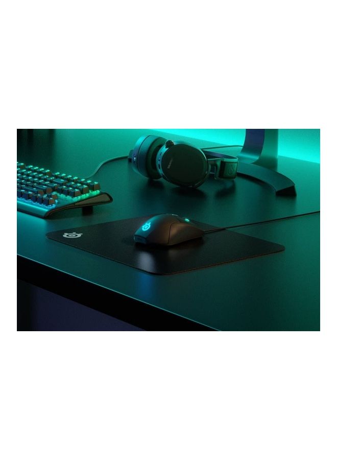 SteelSeries QcK Hard Gaming Mouse Pad - Enhanced Surface Texture - Optimized For Gaming Sensors - Durable Multi-layer construction - Size M - Black