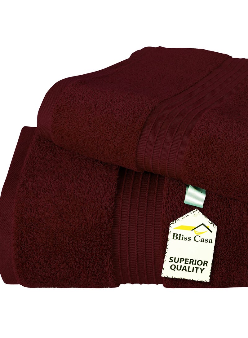 Bliss Casa 2-Piece 100% Combed Cotton Bath Sheets - 550 GSM Large Bath Towels Quick Dry Highly Absorbent - Thick Soft Hotel Quality Bathroom Towels for Bath and Spa 35x70 Inch