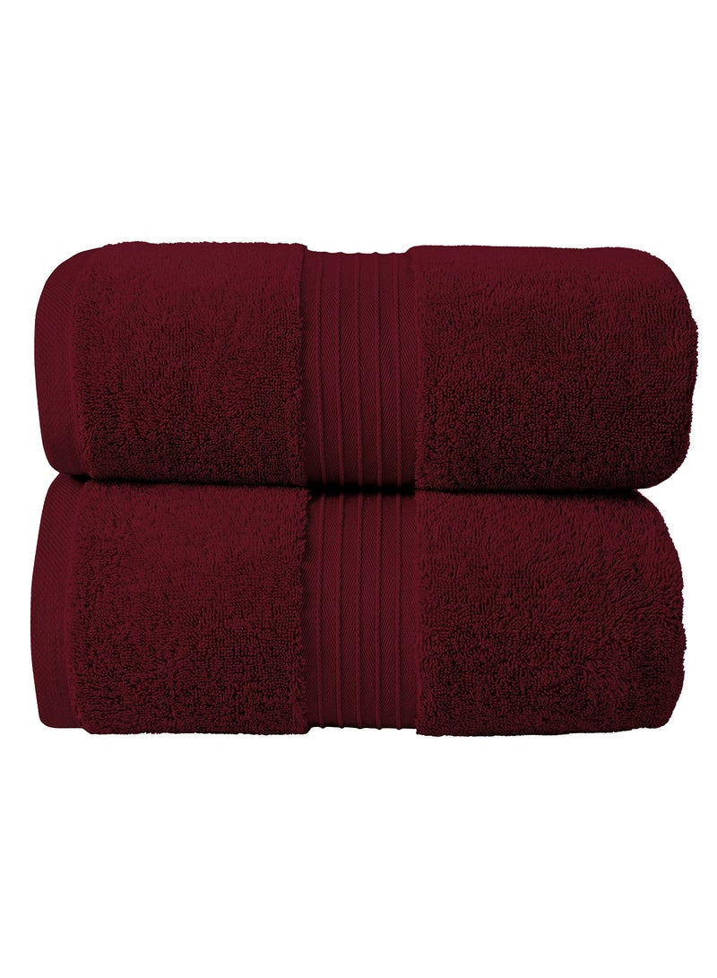 Bliss Casa 2-Piece 100% Combed Cotton Bath Sheets - 550 GSM Large Bath Towels Quick Dry Highly Absorbent - Thick Soft Hotel Quality Bathroom Towels for Bath and Spa 35x70 Inch
