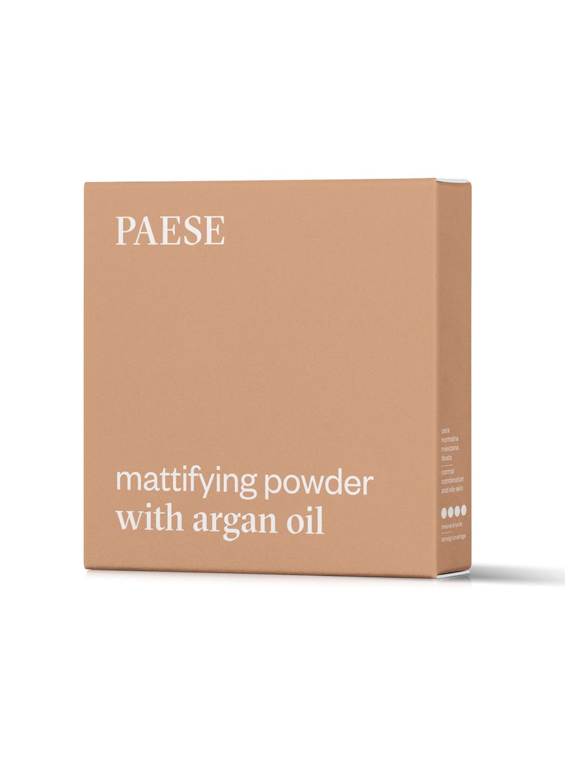 Mattifying Powder with Argan Oil, Full Coverage Matte Finish, 01 porcelain