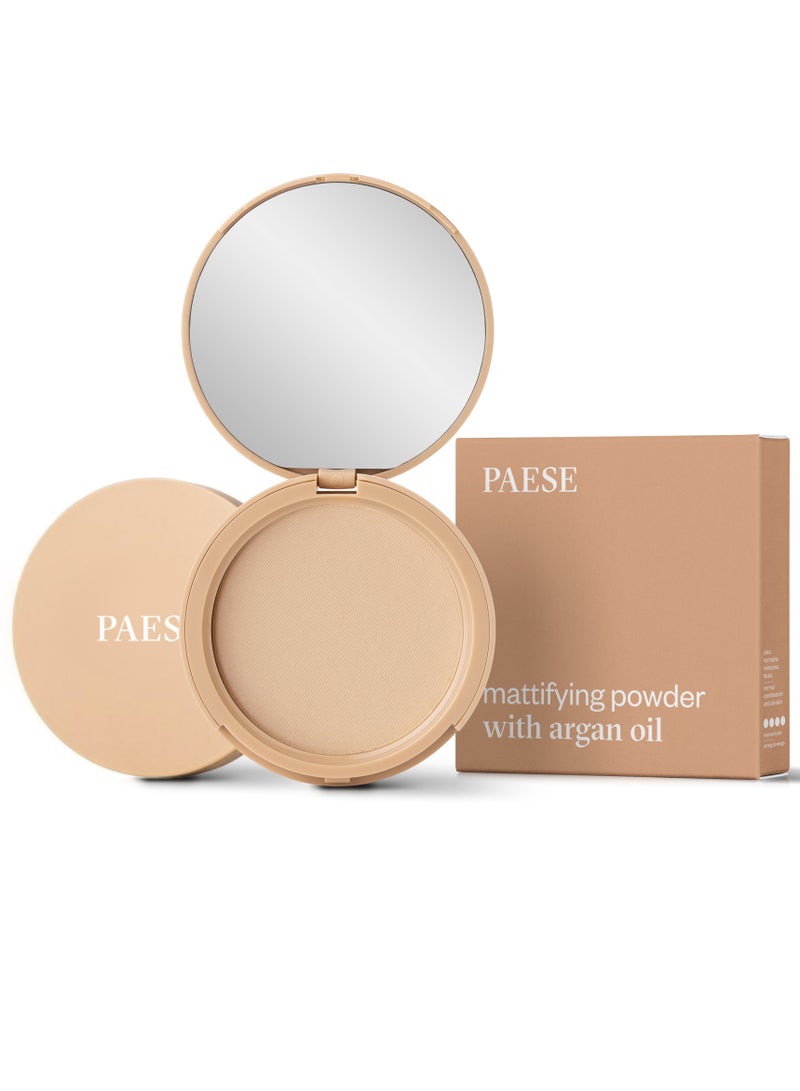 Mattifying Powder with Argan Oil, Full Coverage Matte Finish, 01 porcelain