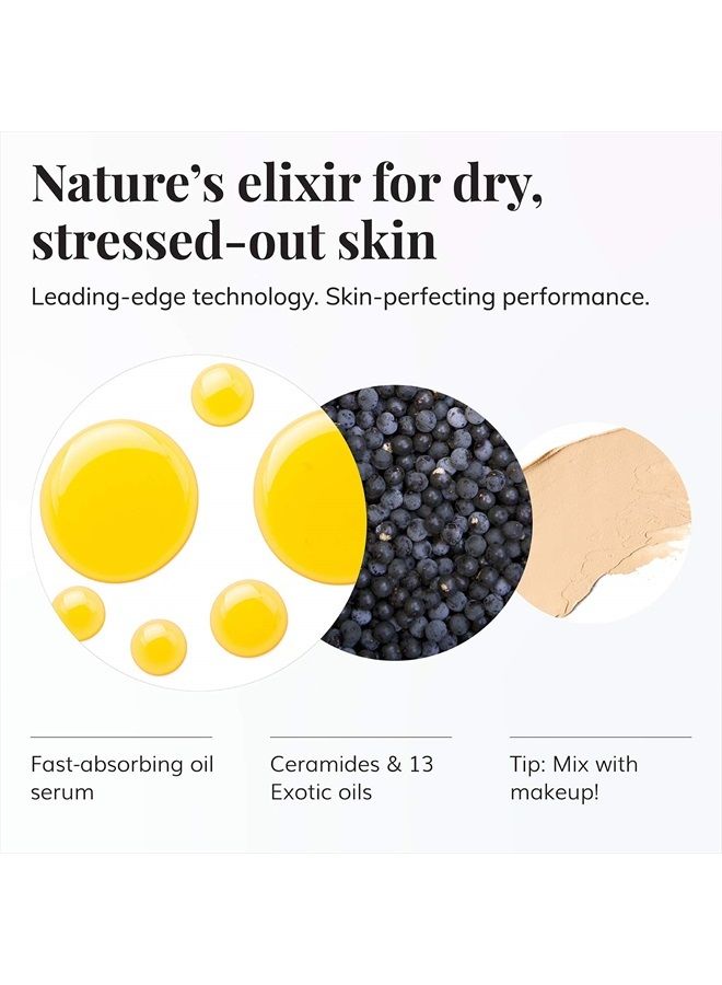 Derma Relief Serum - Hydrating Oil Serum for Face with Ceramides, Squalane & Kukui, Moisturizing Facial Oils for Dry or Sensitive Skin, No Parabens or Sulfates (1 oz / 30 ml)