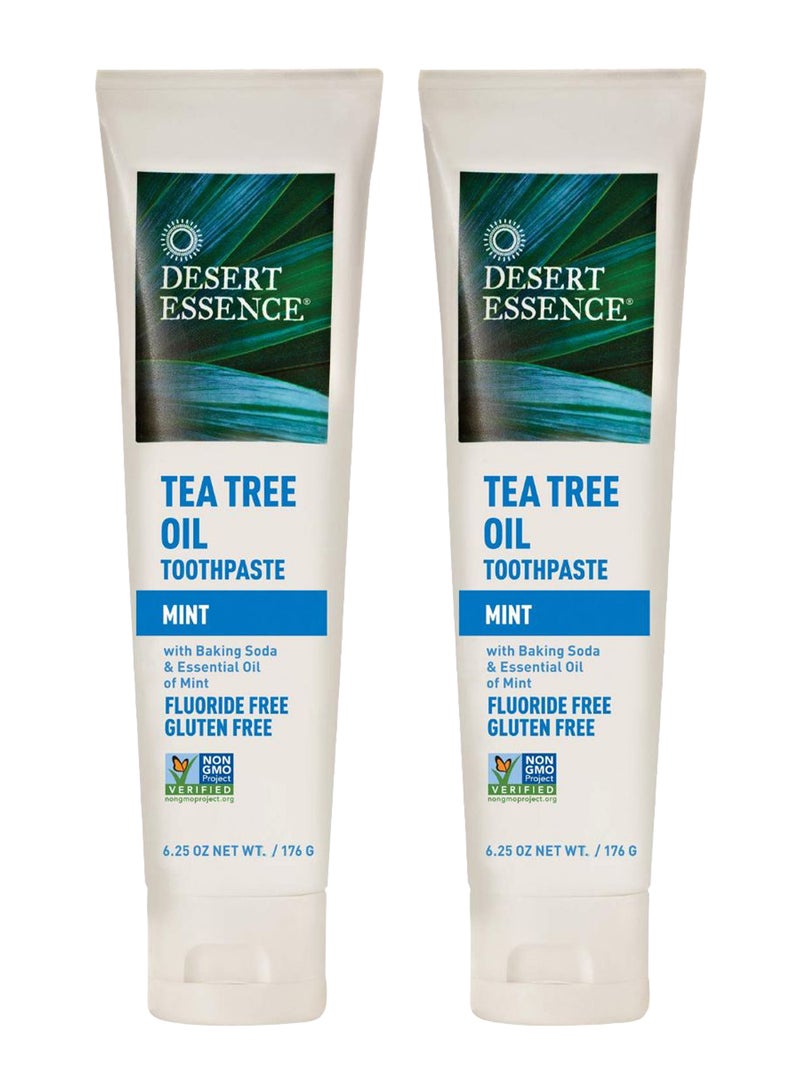 2-Piece Tea Tree Oil Toothpaste Set