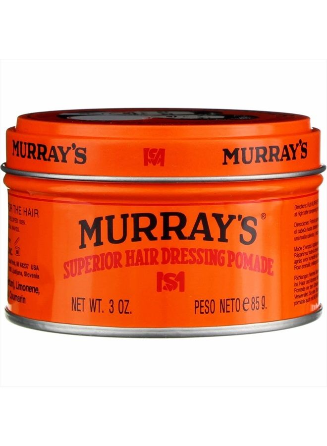 Murray's Superior Hair Dressing Pomade - 3 Oz (88ml) (3 Pack)