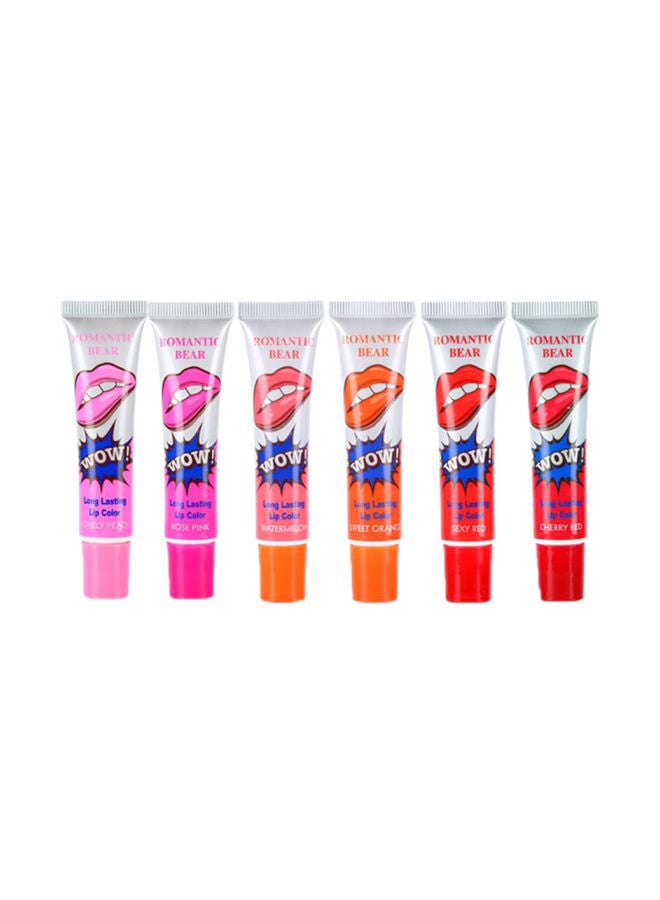 6-Piece Long Lasting Lip Colour Set Multicolor