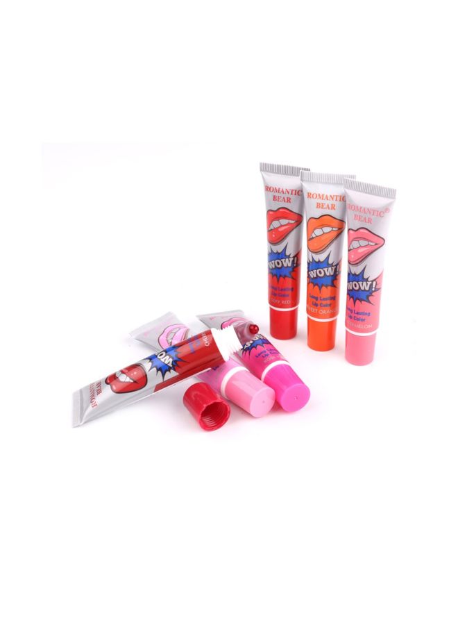 6-Piece Long Lasting Lip Colour Set Multicolor