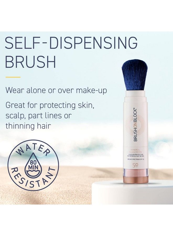 Mineral Sunscreen Powder Refillable Broadspectrum Spf 50 Safe For Sensitive Skin Uva Uvb Face Protection Natural Reef Friendly (Translucent)