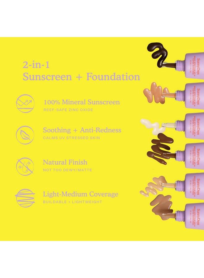 Sunnydays Spf 30 Tinted Sunscreen 10 Larchmont | 2In1 Foundation With Mineral Sunscreen Broad Spectrum Uva/Uvb Protection | Lightmedium Buildable Coverage Natural Finish | 1 Fl Oz