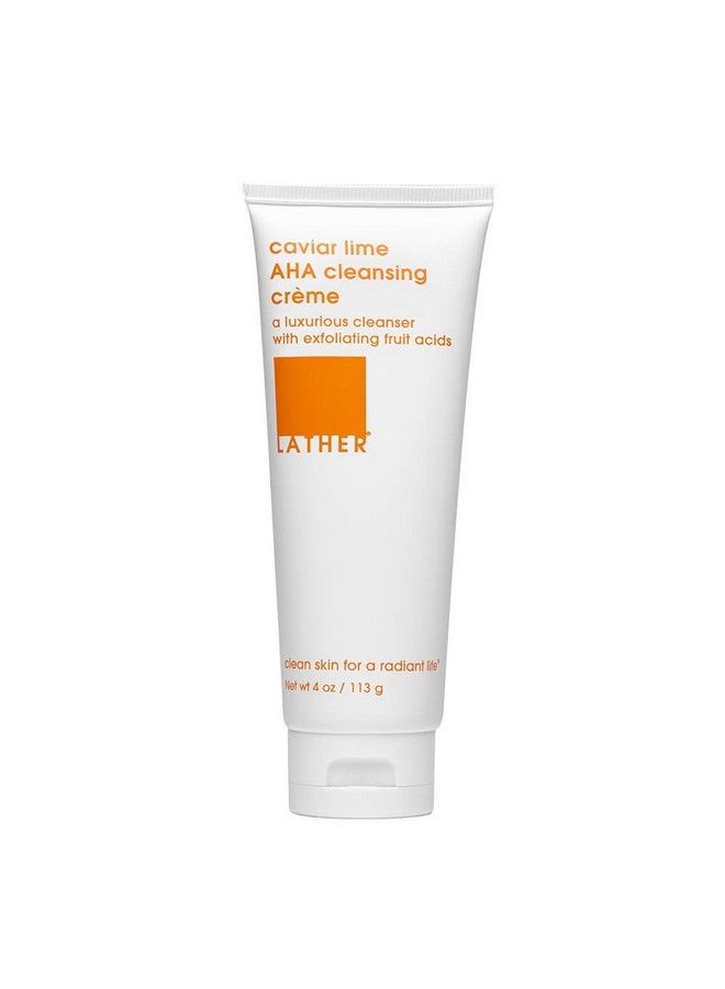 Caviar Lime Aha Cleansing Crème Face Wash | Face Wash | Beauty | Skin Care | Natural Face Wash | Facial Skin Care Products | Facial Cleanser | Face Wash For Women & Men | Self Care | 4 Fl Oz