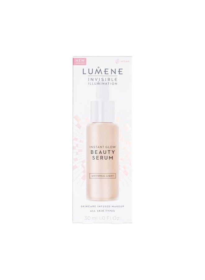 Invisible Illumination Instant Glow Beauty Serum Natural Finish Skin Brightening Face Serum Hydrating Foundation Tinted Serum With Pearlescent Pigments For Glowing Skin Light (30Ml)