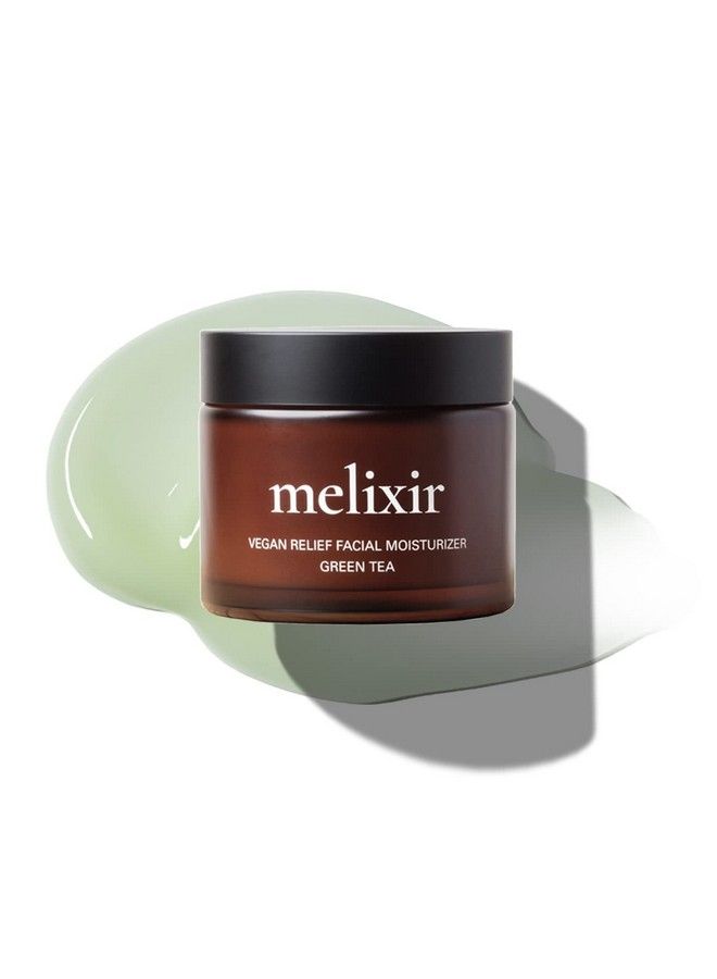 Vegan Relief Facial Moisturizer 2.7 Fl Oz | Green Tea Extract Facial Cream For Women And Men