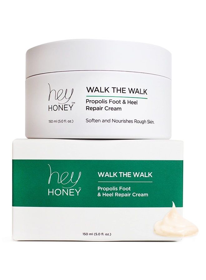 Walk The Walk Bee Propolis Best Foot & Heel Cream | Made For Externally Dry Feet & Cracked Heels | Callus Remover for Feet | Long Lasting Effect Up To 72 Hours | Infused With Honey and Urea