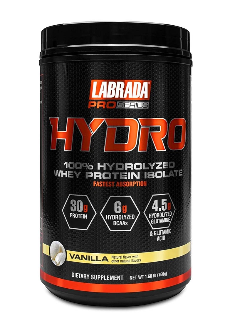 Pro Series Hydro 100% Hydrolyzed Whey Protein Isolate 1.68 lbs Vanilla