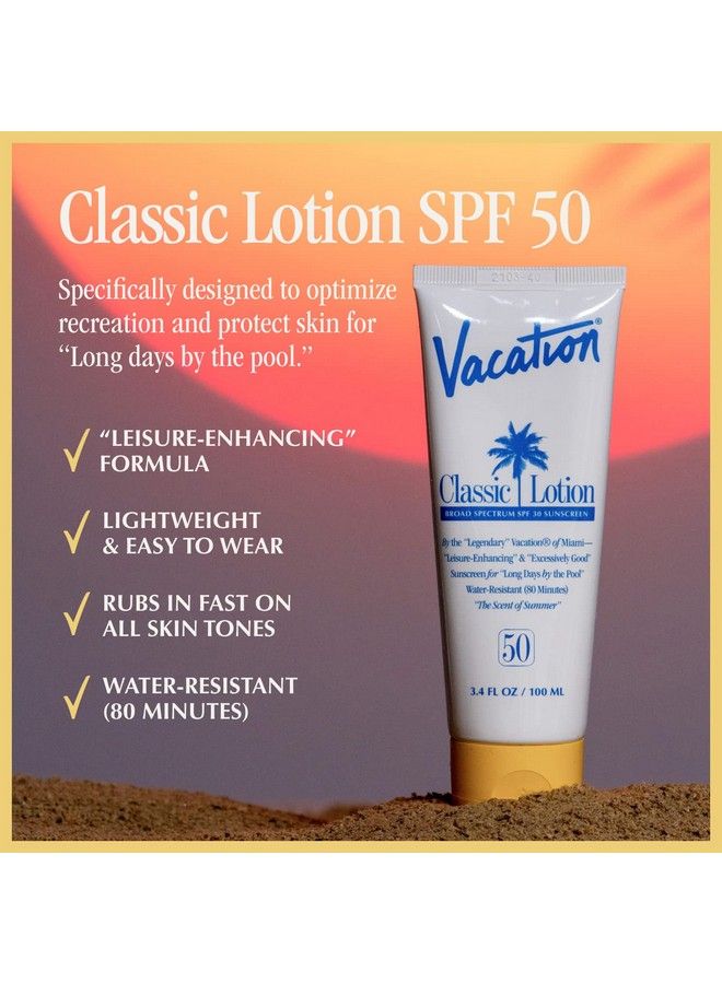 Classic Sunscreen Lotion Spf 50 With Air Freshener Water Resistant Broad Spectrum Sunscreen Sun Block Vegan Sun Tanning Lotion Body Lotion With Spf Spf 50 Sunscreen Suntan Lotion