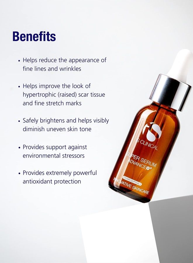 Super Serum Advance+, Anti-Aging Vitamin C Face Serum, reduces scaring and fine stretch marks, 1 Fl Oz