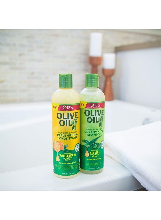 Olive Oil Creamy Aloe Shampoo and Replenishing Conditioner