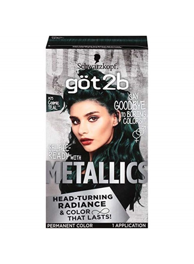 Schwarzkopf Got2b Metallics Permanent Hair Color, M75 Cosmic Teal