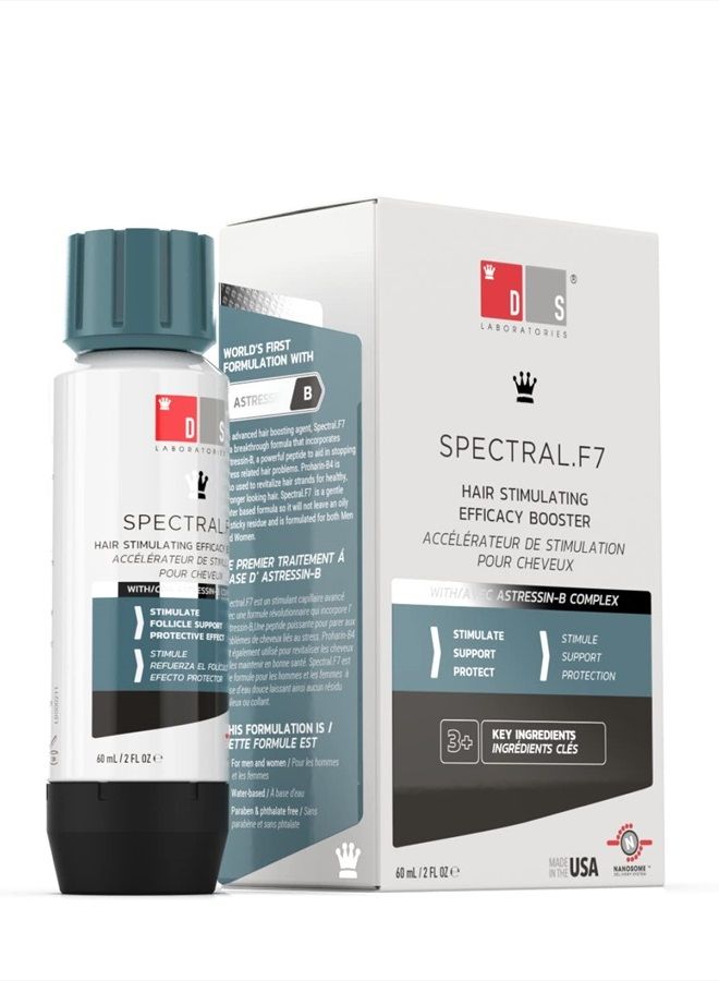 Spectral.F7 Booster Hair Thickening Serum for Men and Women by DS Laboratories - Serum to Support Hair Growth, Stress Induced Hair Thinning, Pair with Hair Growth Serums for Added Efficacy (2 fl oz)