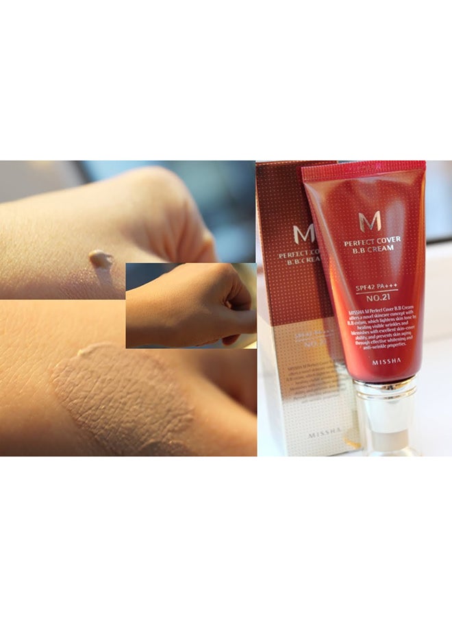 M Perfect Cover BB Cream With SPF42 PA+++ No. 21 Light Beige