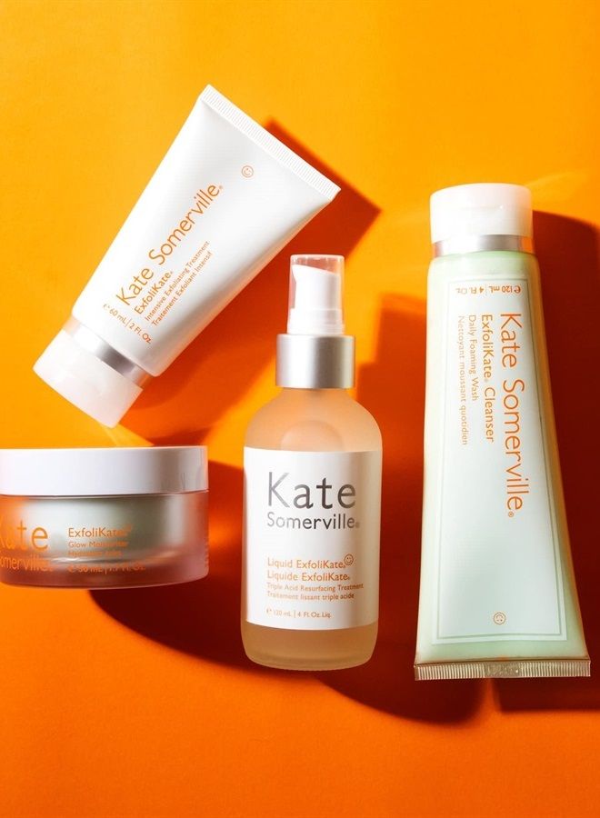 Liquid ExfoliKate – Triple Acid Resurfacing Treatment – Clinically Formulated AHA Overnight Facial Exfoliator Smooths Skin and Minimizes Pores, 4 Fl Oz