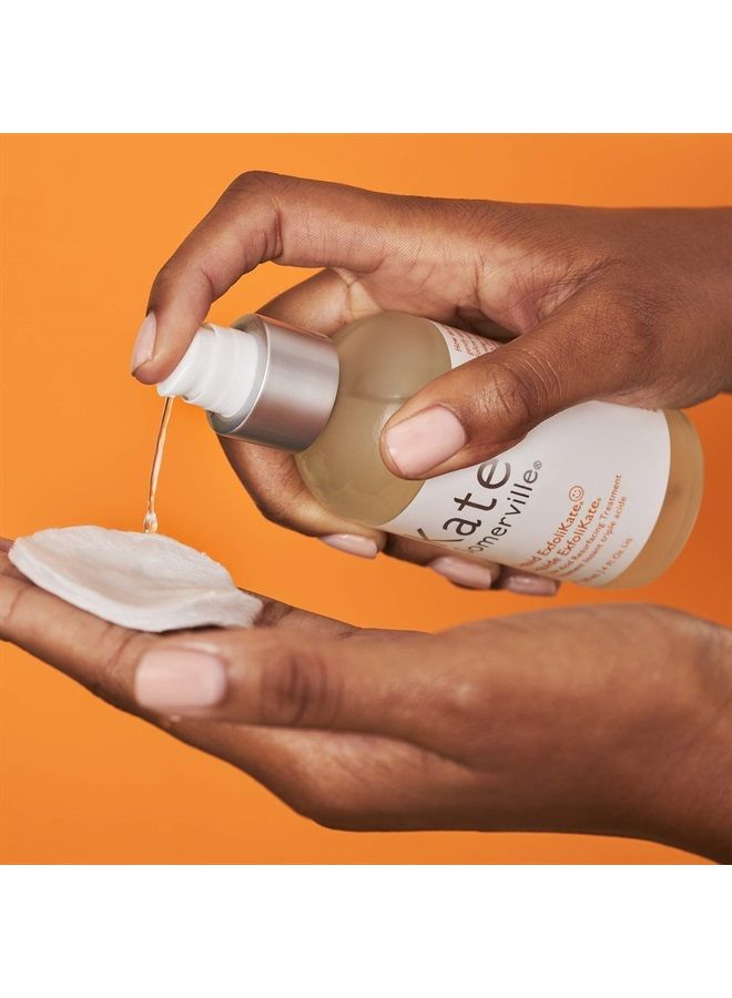 Liquid ExfoliKate – Triple Acid Resurfacing Treatment – Clinically Formulated AHA Overnight Facial Exfoliator Smooths Skin and Minimizes Pores, 4 Fl Oz