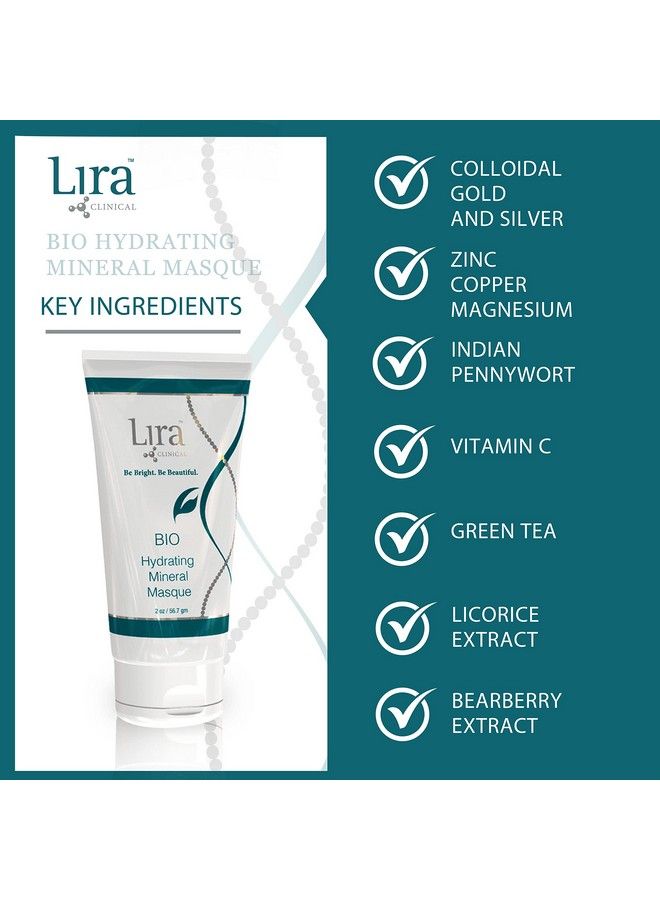 Bio Hydrating Mineral Masque Intense Nourishing Mineral Facial Mask With Hyaluronic Acid Vitamin C & Green Tea Antiacne Antiaging For All Skin Types 2 Fl Oz
