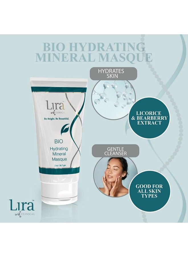 Bio Hydrating Mineral Masque Intense Nourishing Mineral Facial Mask With Hyaluronic Acid Vitamin C & Green Tea Antiacne Antiaging For All Skin Types 2 Fl Oz