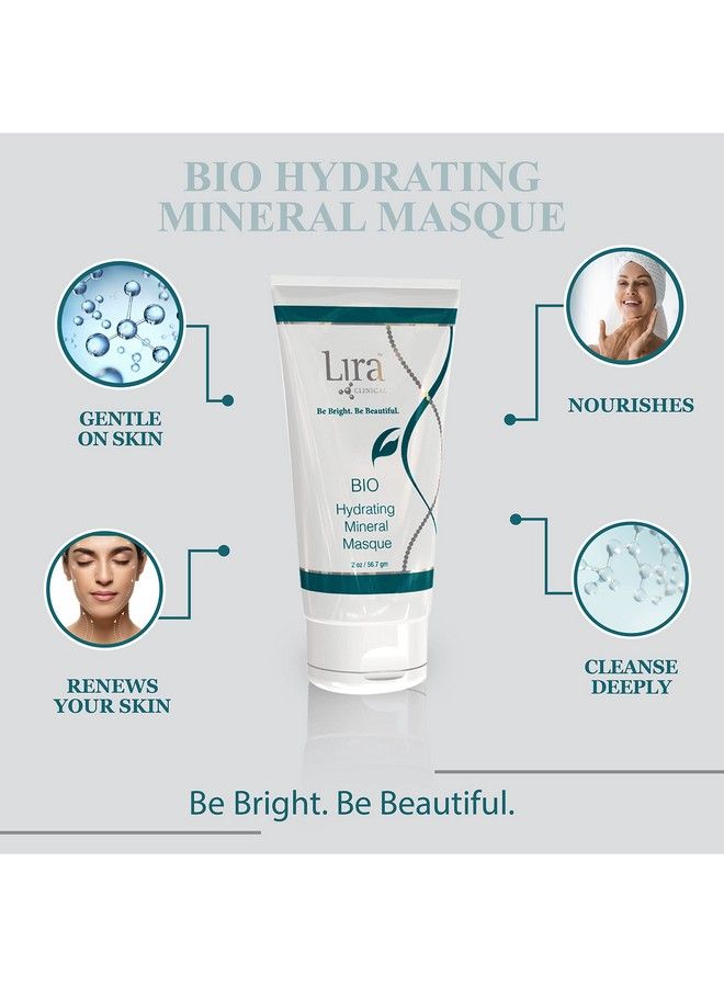 Bio Hydrating Mineral Masque Intense Nourishing Mineral Facial Mask With Hyaluronic Acid Vitamin C & Green Tea Antiacne Antiaging For All Skin Types 2 Fl Oz