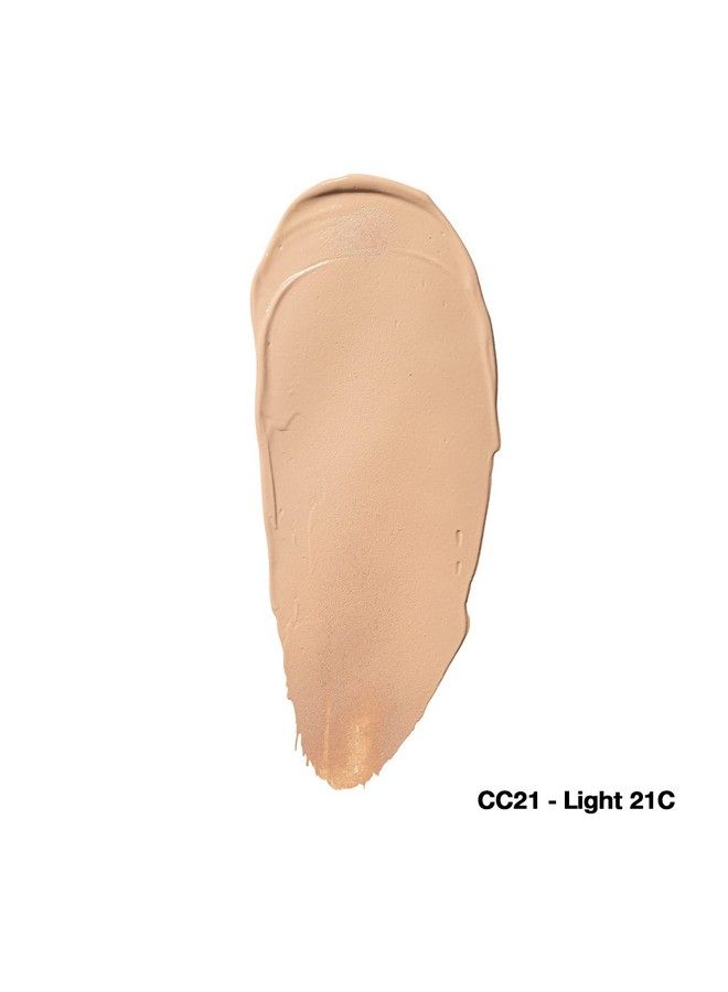 Fullcoverage Color Correction Cc Cream Oilfree With Peptides & Vitamin C Best For Correcting Redness And Uneven Skin Tone Buildable Foundation Coverage (Light 21C Cool Undertone)