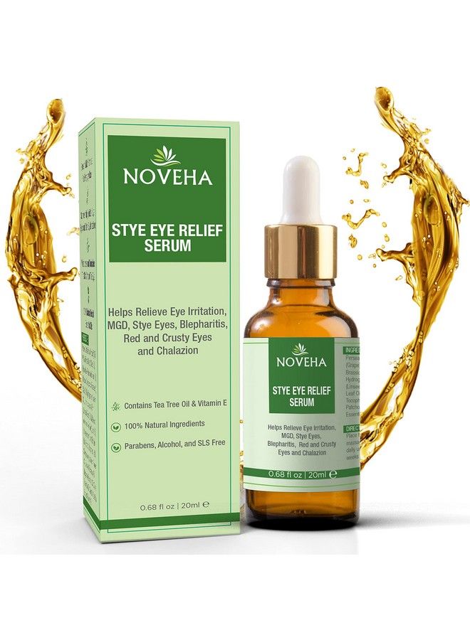 Stye Eye Relief Serum | 100% Herbal Essential Oils For Blepharitis Treatment Dry Eye Chalazion Eyelid Bumps & All Eye Irritations Gentle Lash And Eyelid Cleanser Sciencebased & Natural (20 Ml)