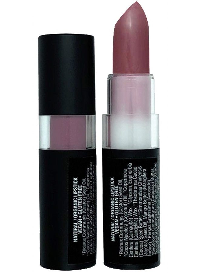 Natural Lipstick, Organic, Vegan, Gluten Free, Cruelty Free, Made in the USA, 0.15 oz. (Purely Plum)