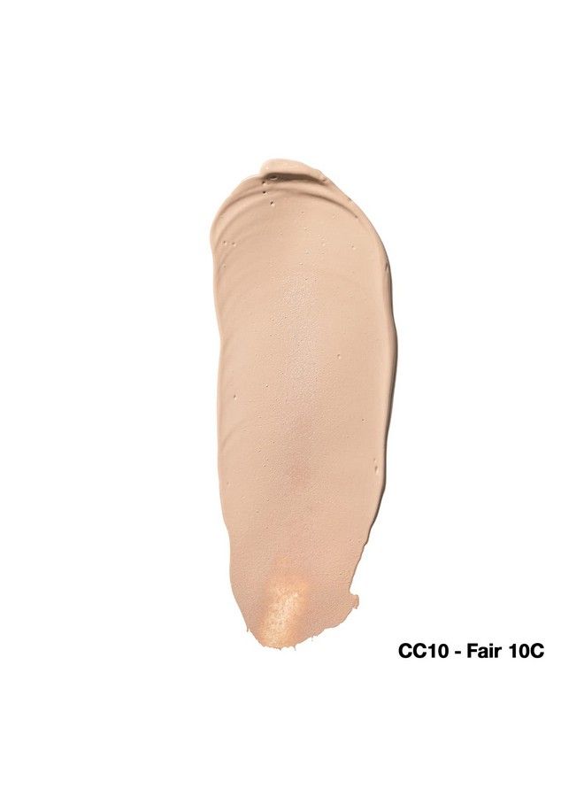 Fullcoverage Color Correction Cc Cream Oilfree With Peptides & Vitamin C Best For Correcting Redness And Uneven Skin Tone Buildable Foundation Coverage (Fair 10C Cool Undertone)