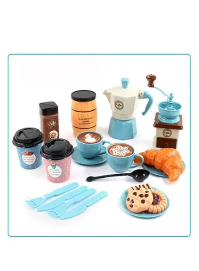 Kitchen Food Coffee Maker Afternoon Tea House Pretend Play Set Dessert Children's Playhouse Afternoon Tea Coffee Snack Set Baby Interactive Western Food Cake Kitchen Toys