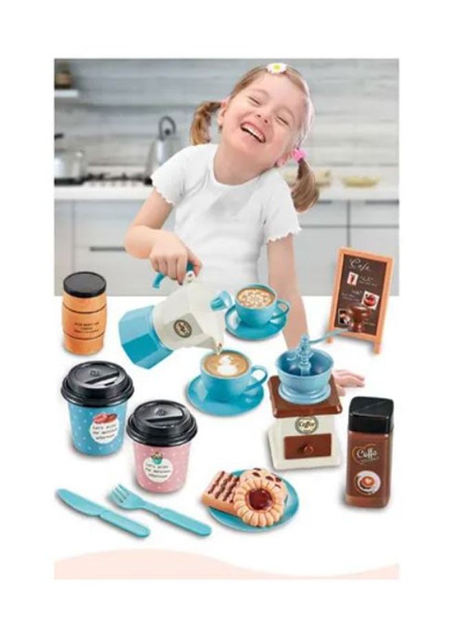 Kitchen Food Coffee Maker Afternoon Tea House Pretend Play Set Dessert Children's Playhouse Afternoon Tea Coffee Snack Set Baby Interactive Western Food Cake Kitchen Toys