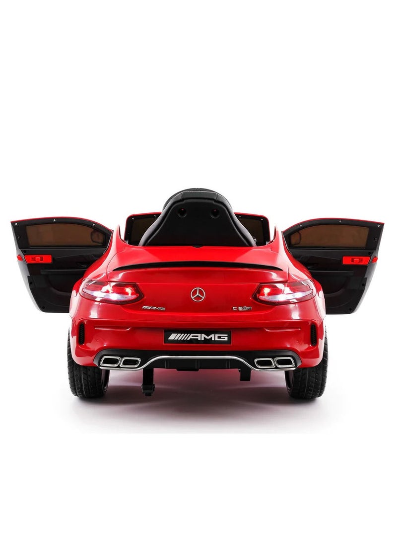 12v Mercedes Benz C63 Kids Rideon car - Red