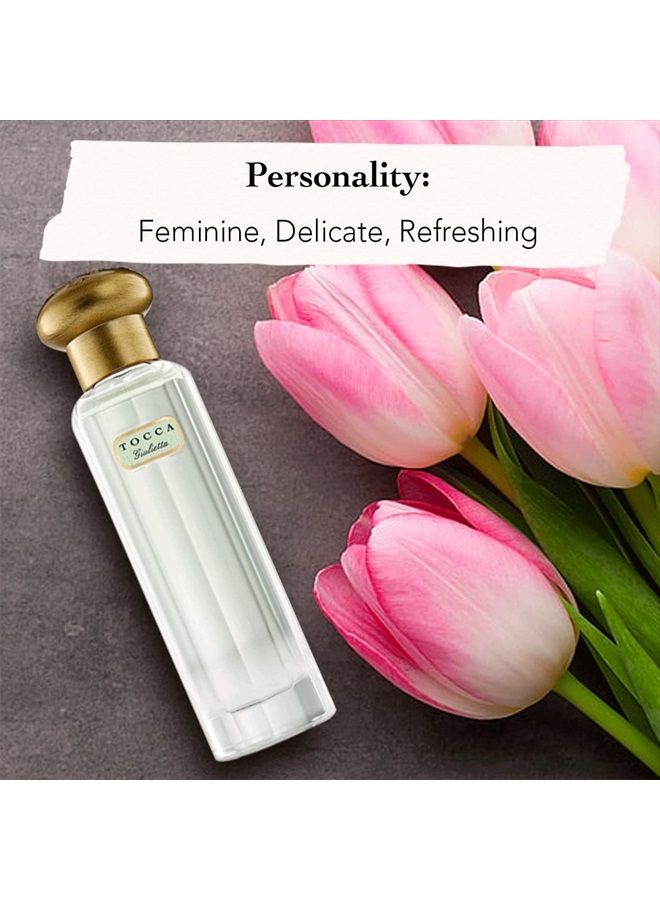 Women's Perfume, Giulietta Fragrance: Fresh Floral, Pink Tulips, Green Apple, Vanilla Orchid, Hand-Finished Bottle (20 ml)