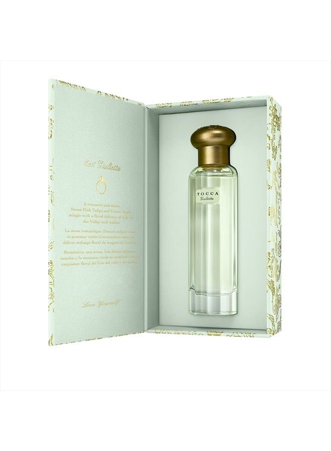 Women's Perfume, Giulietta Fragrance: Fresh Floral, Pink Tulips, Green Apple, Vanilla Orchid, Hand-Finished Bottle (20 ml)