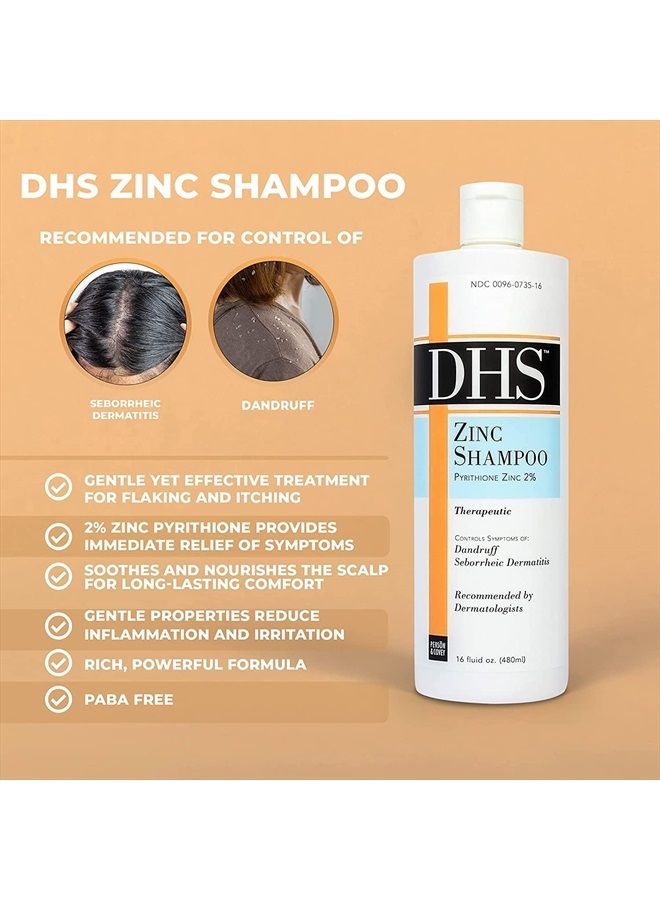 Zinc Shampoo, 16 Oz (Pack of 2)